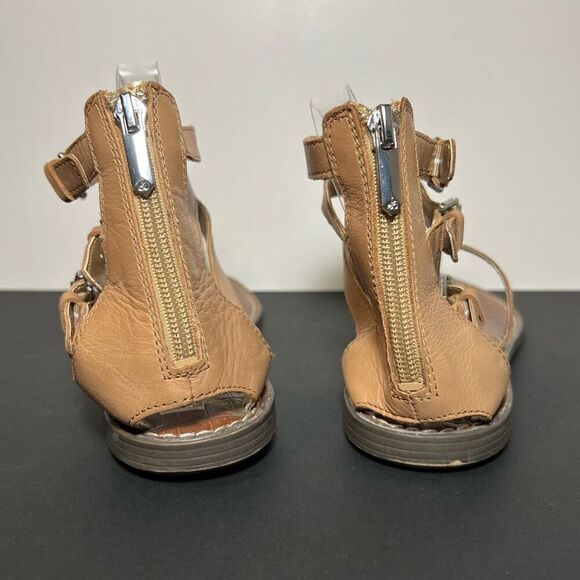 Womens SAM EDELMAN Genevive T Strap Zip Up Studded Sandals / Size 9 Medium - Picture 4 of 8